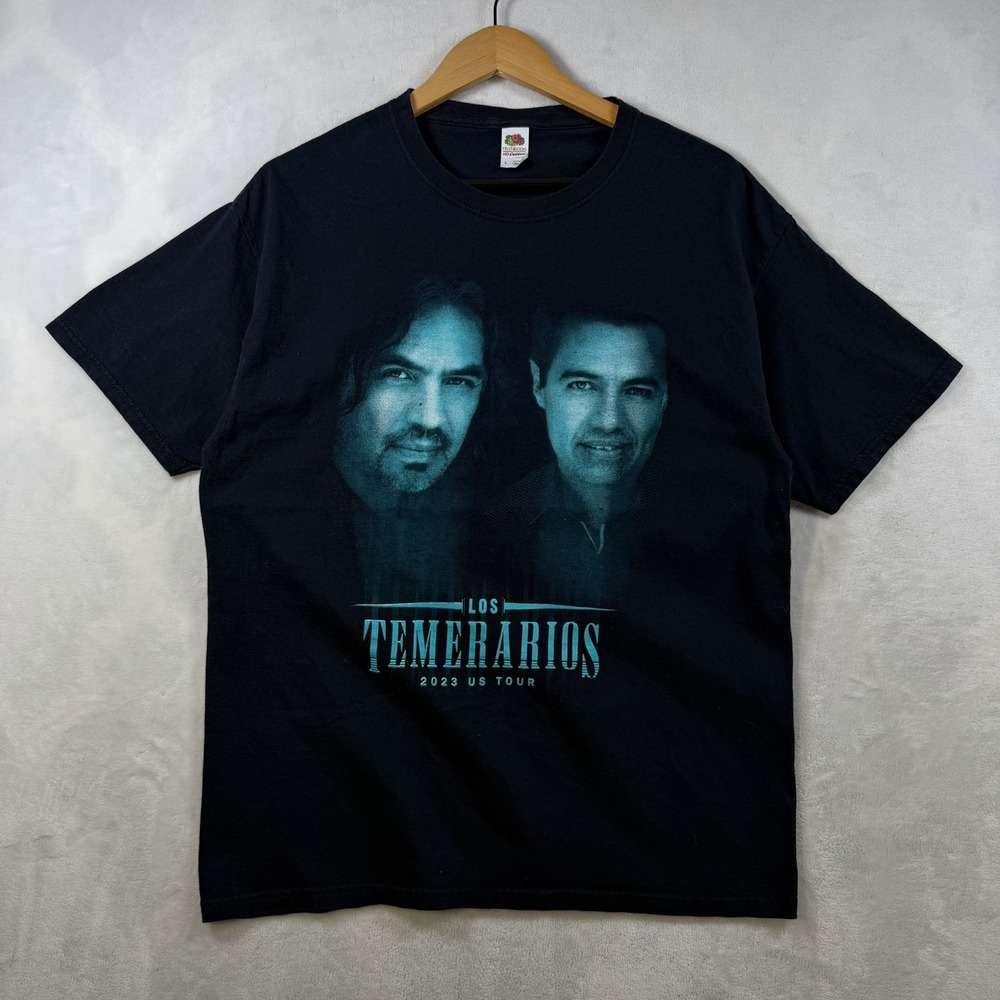 Los Temerarios Band Tour Unisex Large Merch 2024 Shirt Double Side